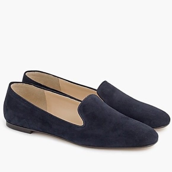 J. Crew Shoes - NWOT J Crew Navy Blue Suede Loafers Size 9